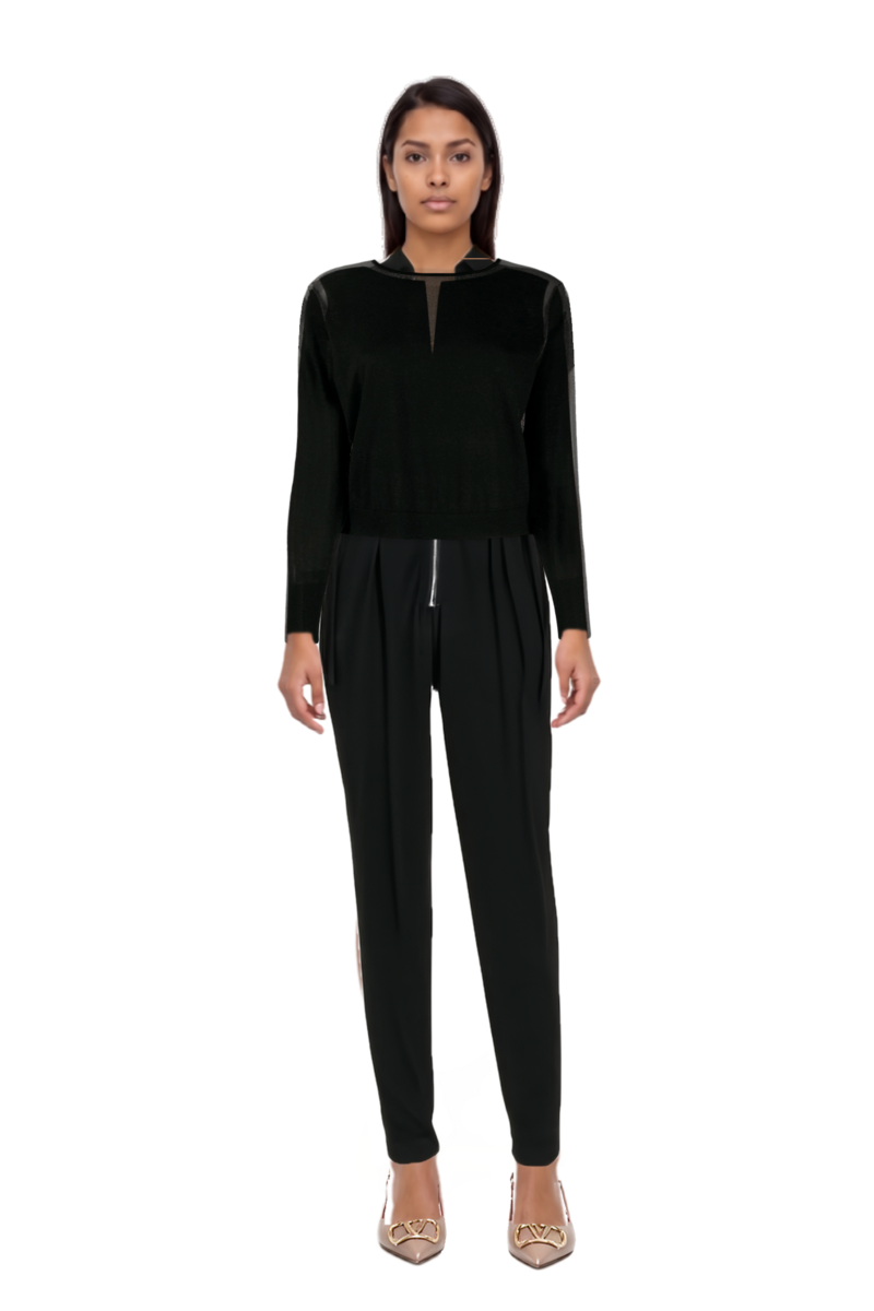 Outfit vlogo signature slingback pumps and pinko sweater