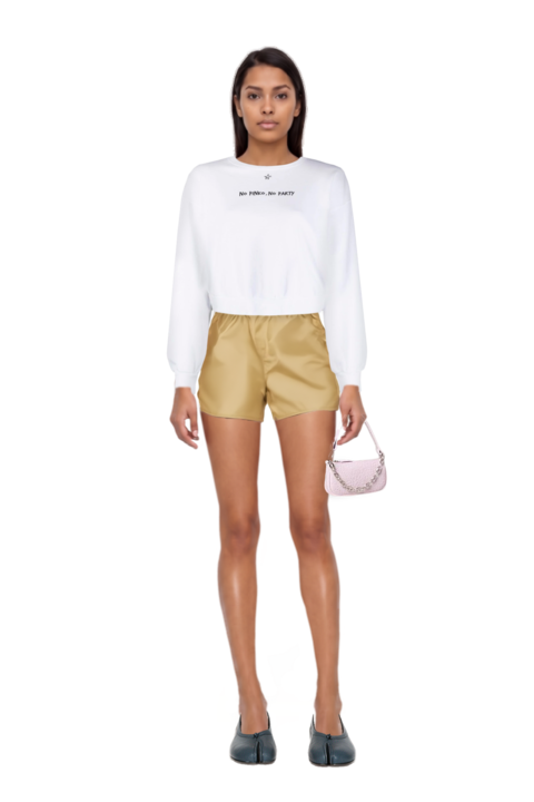 Outfit tabi ballet flats and nylon shorts