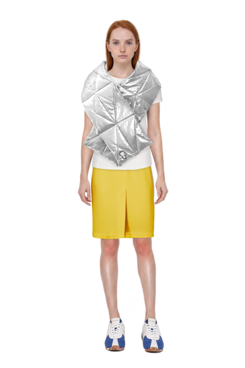 Outfit waxed canvas skirt and the 400 bleecker runner sneakers