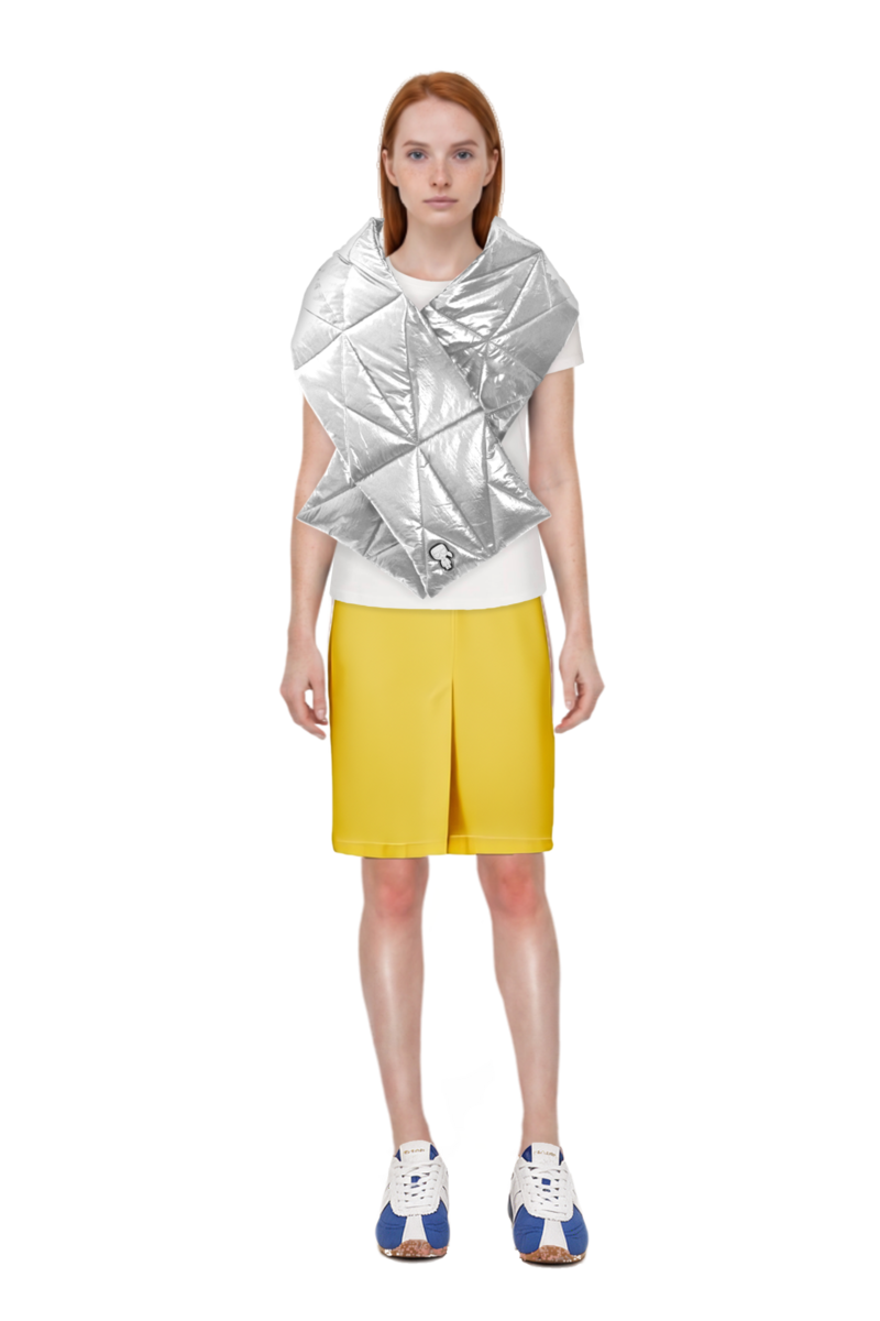 Outfit waxed canvas skirt and the 400 bleecker runner sneakers