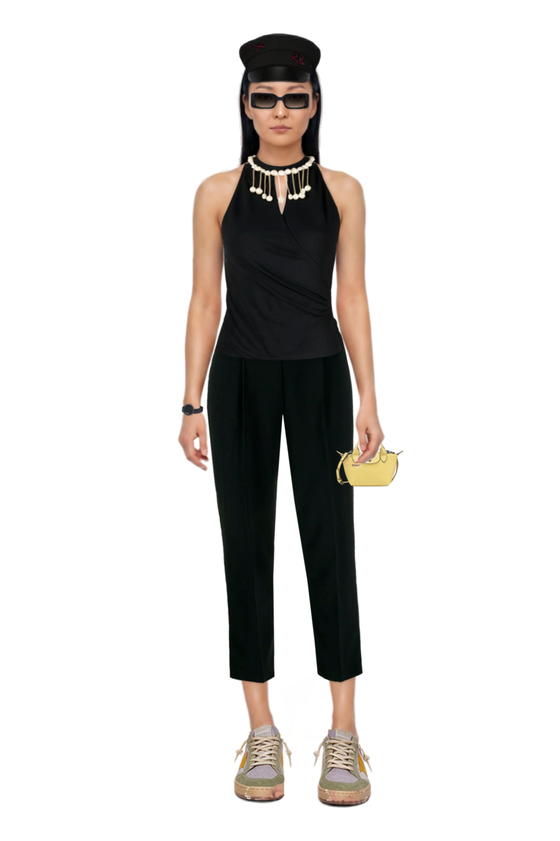 Outfit le pliage xtra xs handbag and ball star sneakers