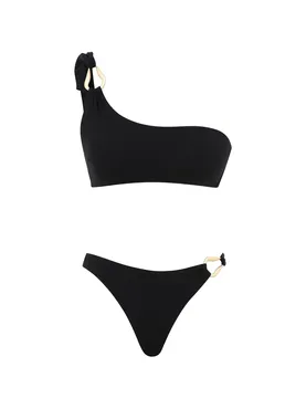 ZIMMERMANN Roselight Trim one-shoulder bikini