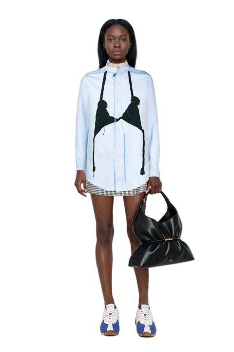 Outfit the 400 bleecker runner sneakers and sphynx medium bag in smooth leather