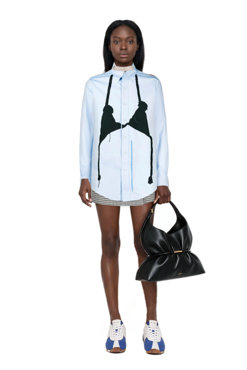 Outfit the 400 bleecker runner sneakers and sphynx medium bag in smooth leather