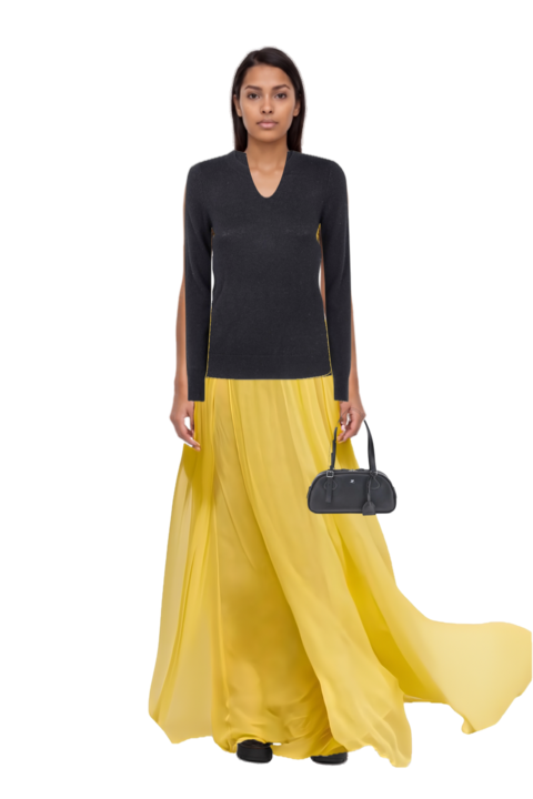 Outfit medium friday curved tote bag and ritz gathered gown