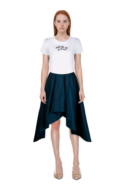 Outfit vlogo signature slingback pumps and pinko skirt