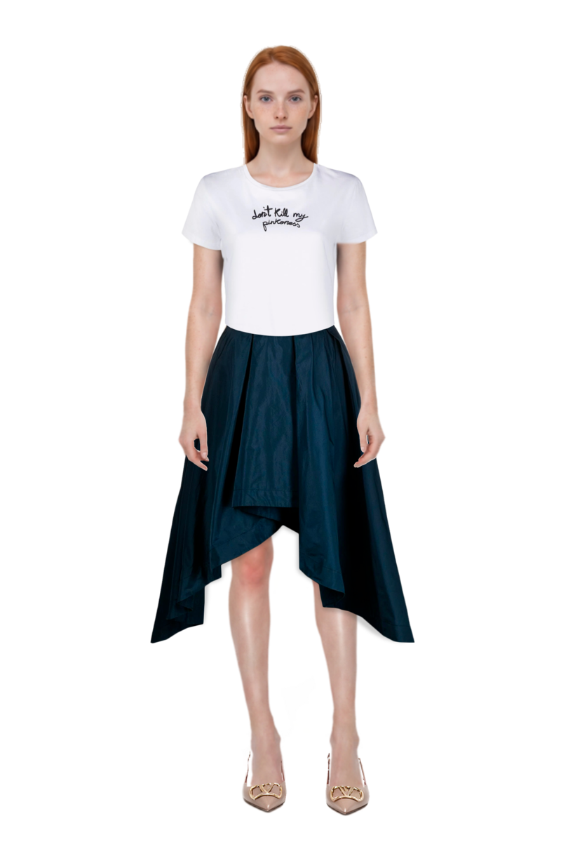 Outfit vlogo signature slingback pumps and pinko skirt