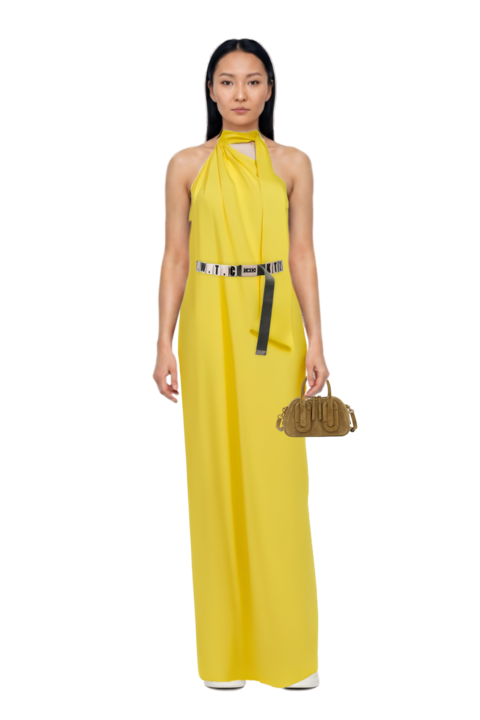 Outfit astor halterneck maxi dress and babe top-handle in suede
