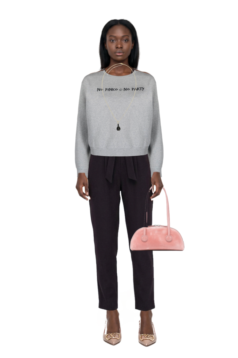 Outfit vlogo signature slingback pumps and drop-pendant necklace