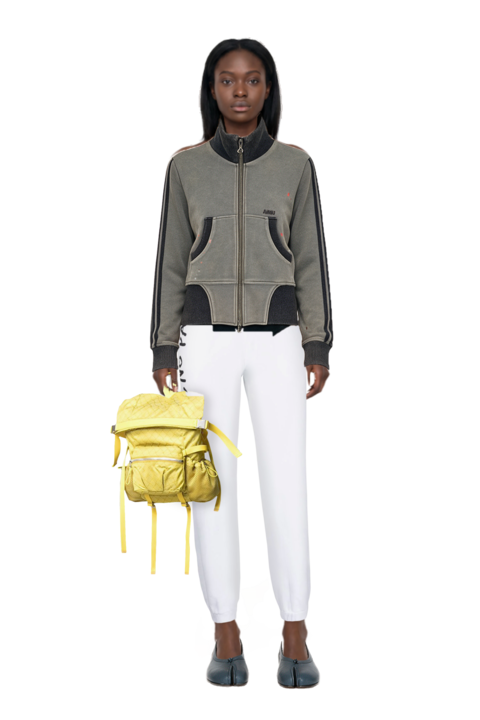 Outfit tabi ballet flats and x avavav cropped track jacket