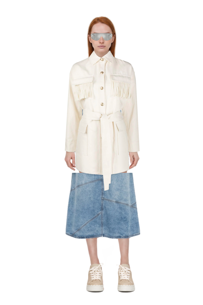 Outfit delphi pieced halter midi dress and crystal-embellished geometric-frame sunglasses