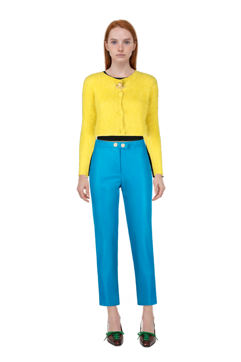 Outfit pinko cardigan and lace-up pointed-toe pumps