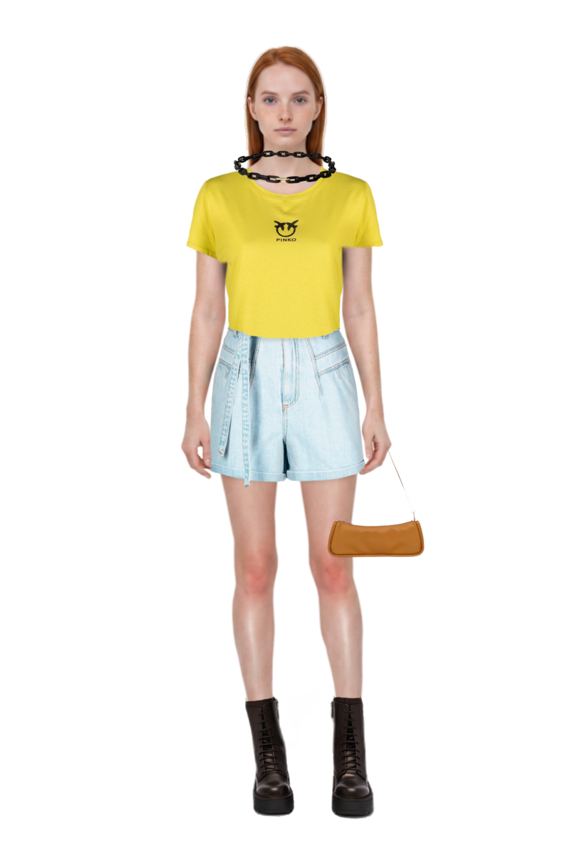 Outfit charm chain choker necklace and looong m shoulder bag