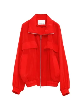 The Frankie Shop zip-up elasticated-trim jacket