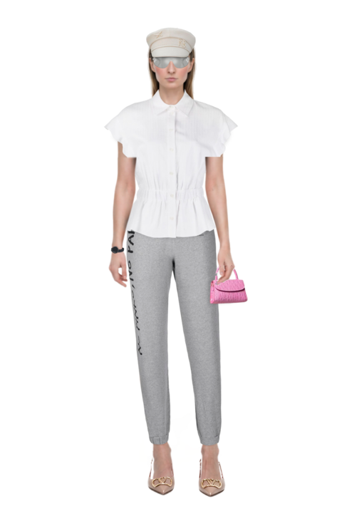 Outfit vlogo signature slingback pumps and crystal-embellished geometric-frame sunglasses
