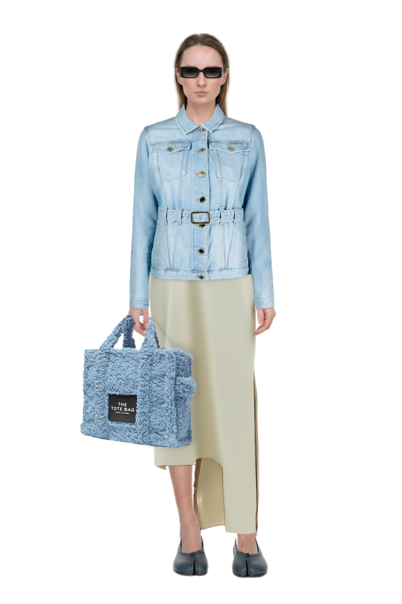 Outfit tabi ballet flats and florinda one-shoulder slit dress