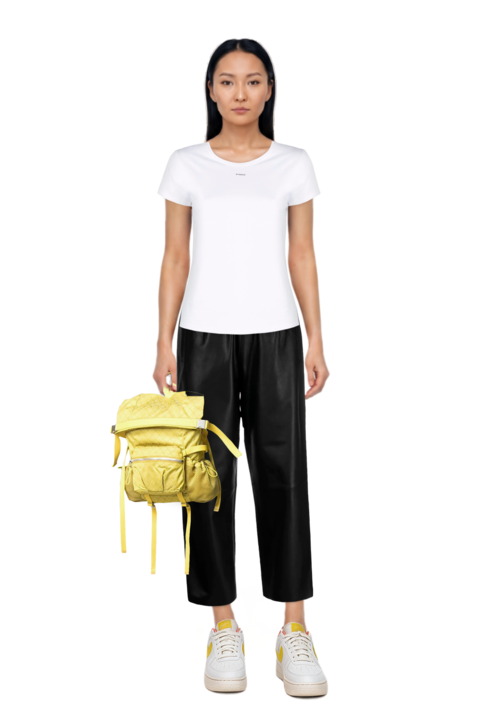 Outfit air force 1 '07 lx "white/phantom/pearl white/yell" sneakers and pinko t-shirt