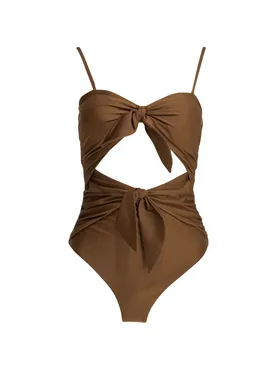 ZIMMERMANN cut-out bow-detail swimsuit