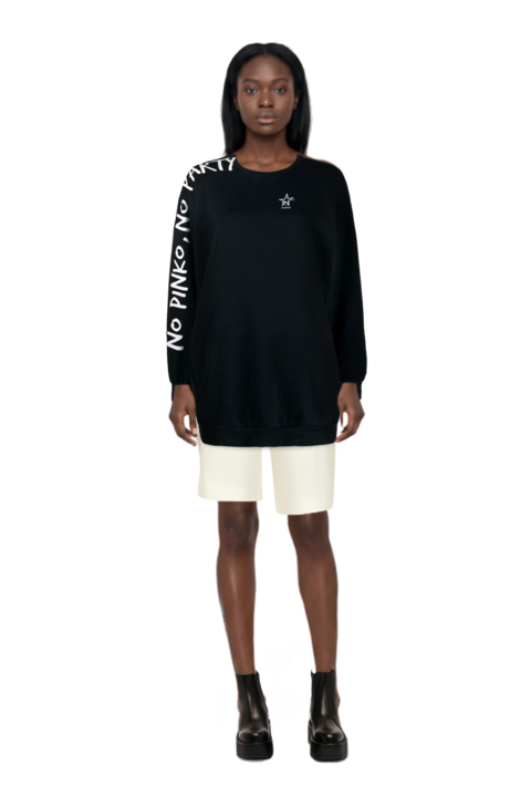 Outfit pleat-detail tailored shorts and pinko sweatshirt