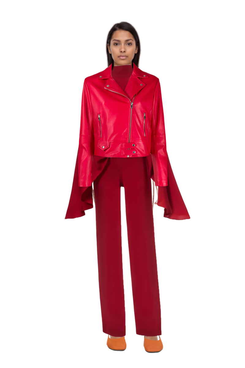 Outfit eolia cape jumpsuit and pinko jacket