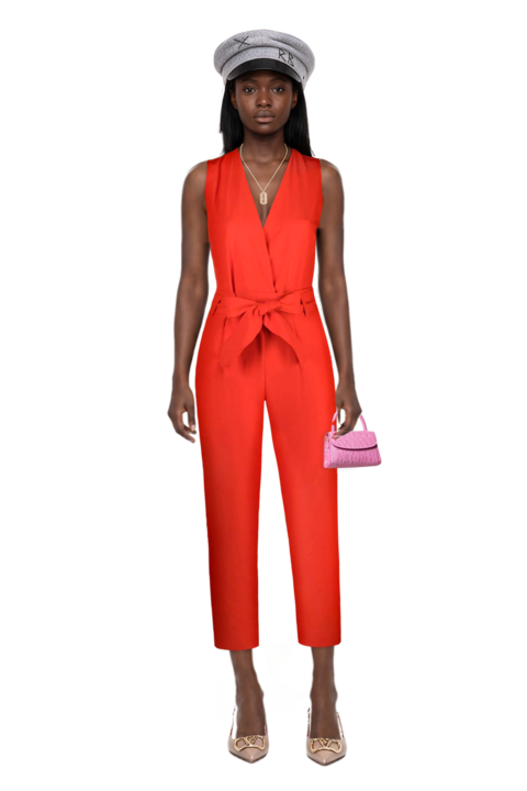 Outfit pinko jumpsuit and vlogo signature slingback pumps