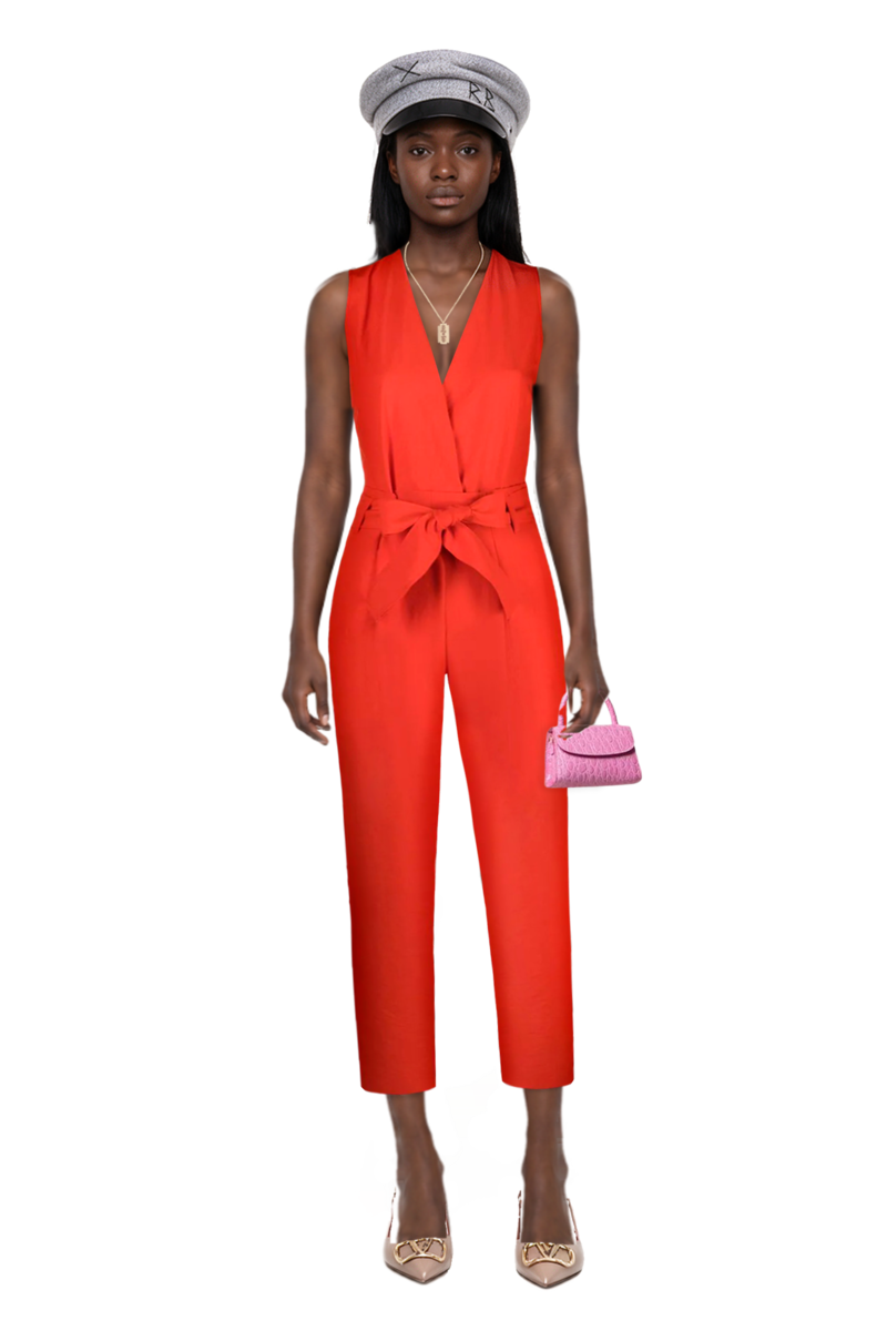 Outfit pinko jumpsuit and vlogo signature slingback pumps