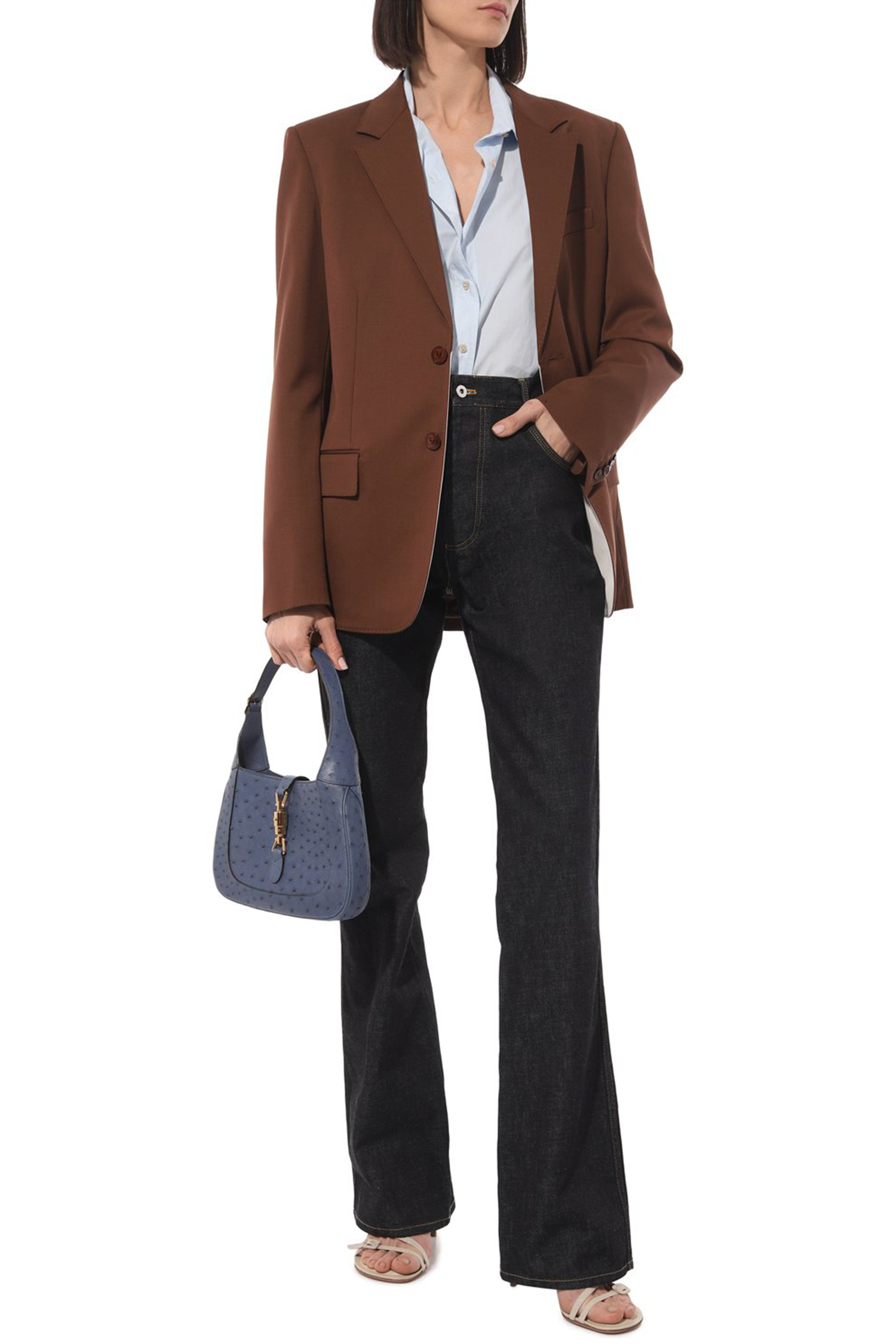 GUCCI Jackie 1961 small ostrich leather bag