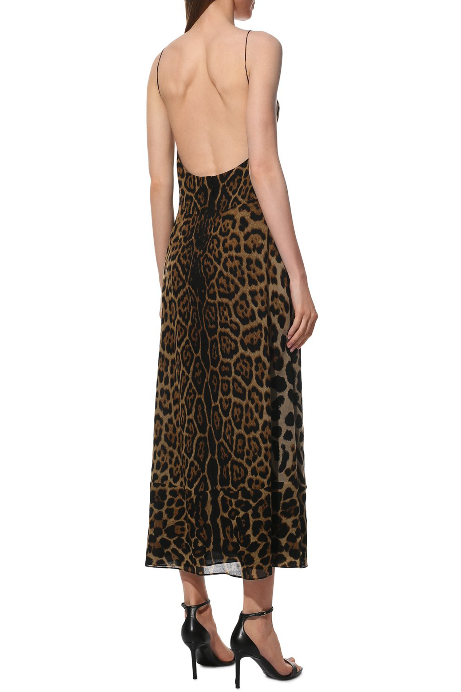 Saint Laurent Wool dress with leopard print