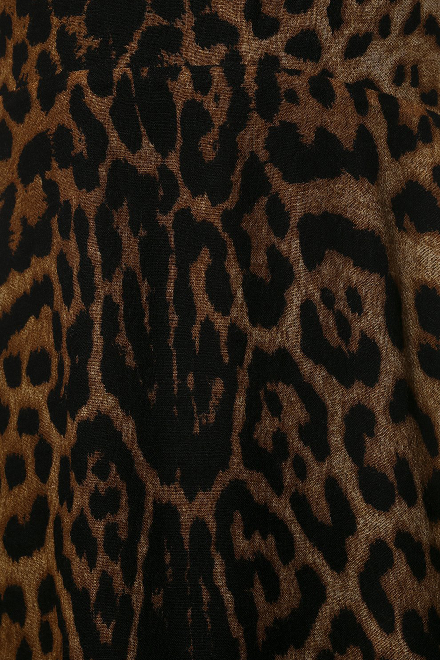 Saint Laurent Wool dress with leopard print