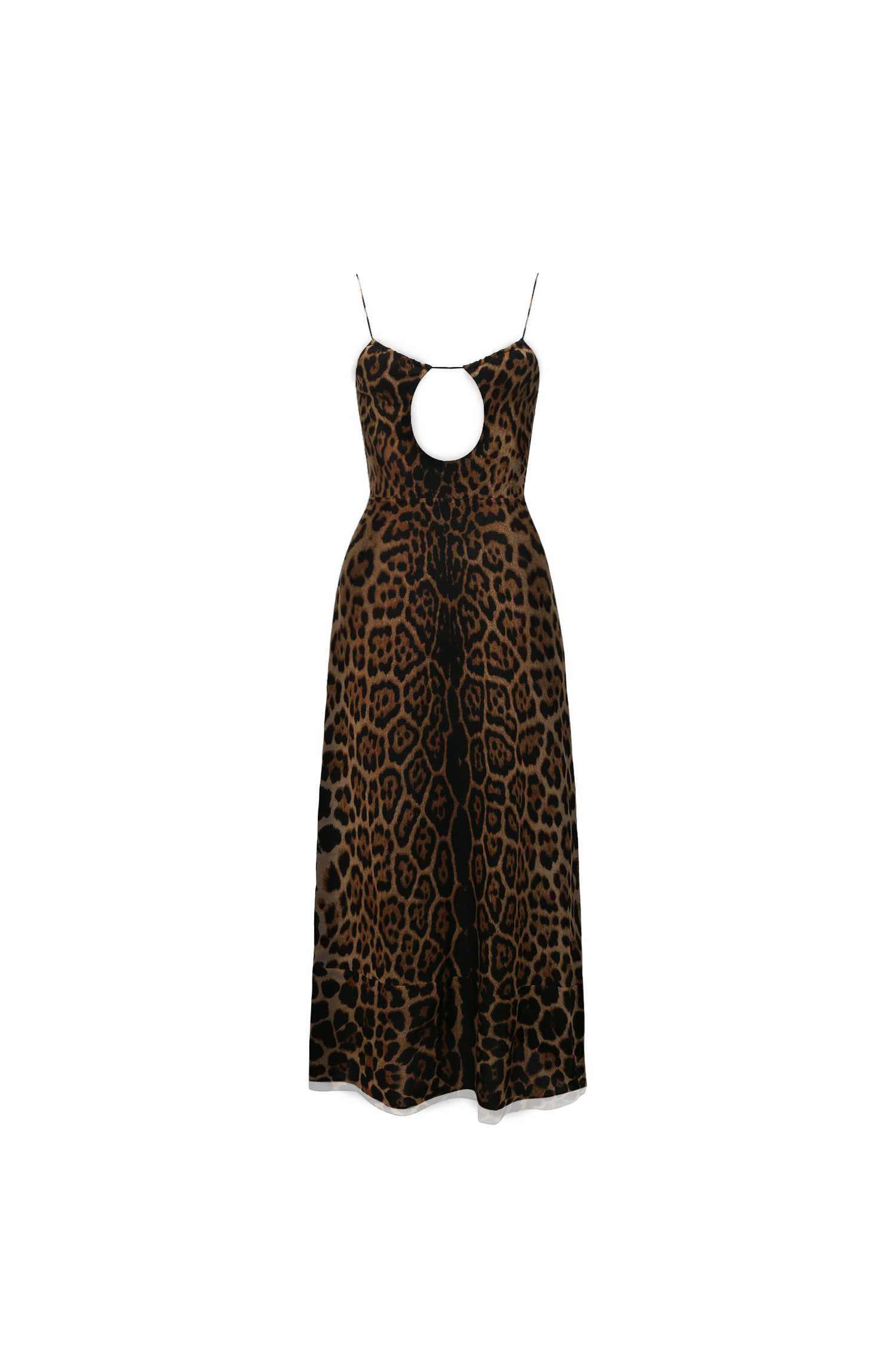 Saint Laurent Wool dress with leopard print