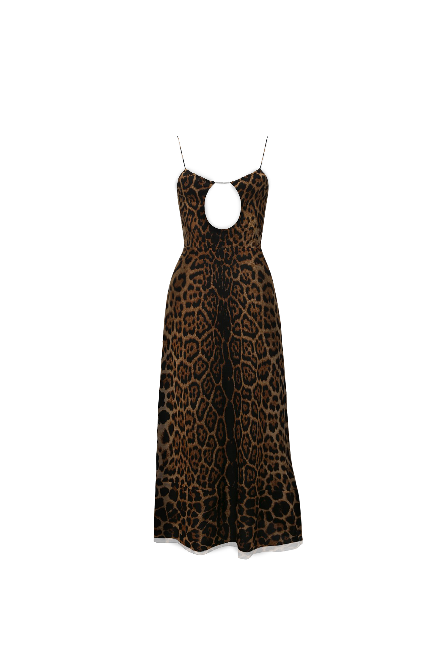 Saint Laurent Wool dress with leopard print